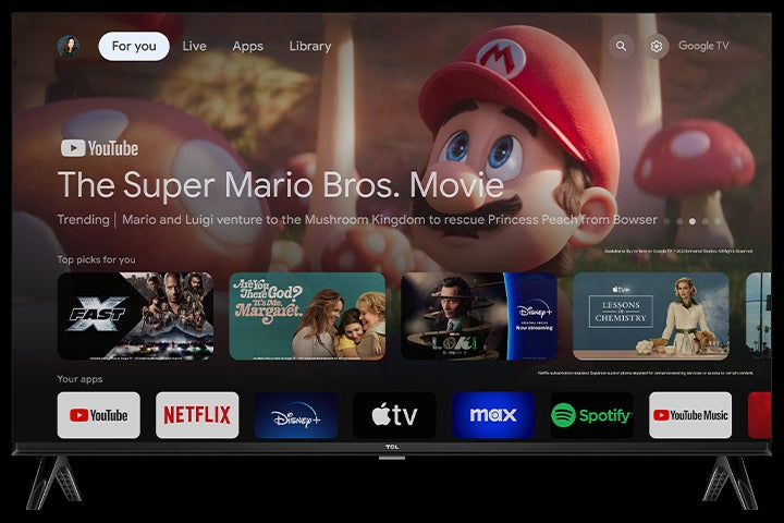 TCL 32" S Class 720p HD LED Smart TV with Google TV l 32S21BG