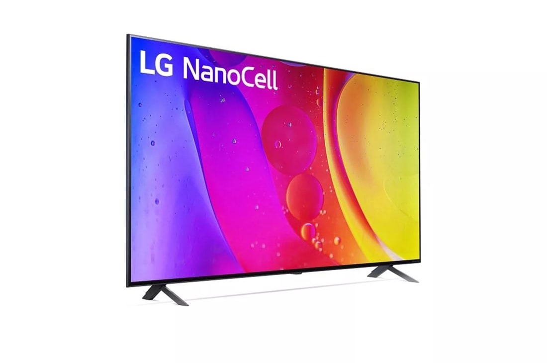 Téléviseur LG 65 pouces série NANO80 LED 4K UHD Smart webOS 22 avec ThinQ AI l 65NANO80