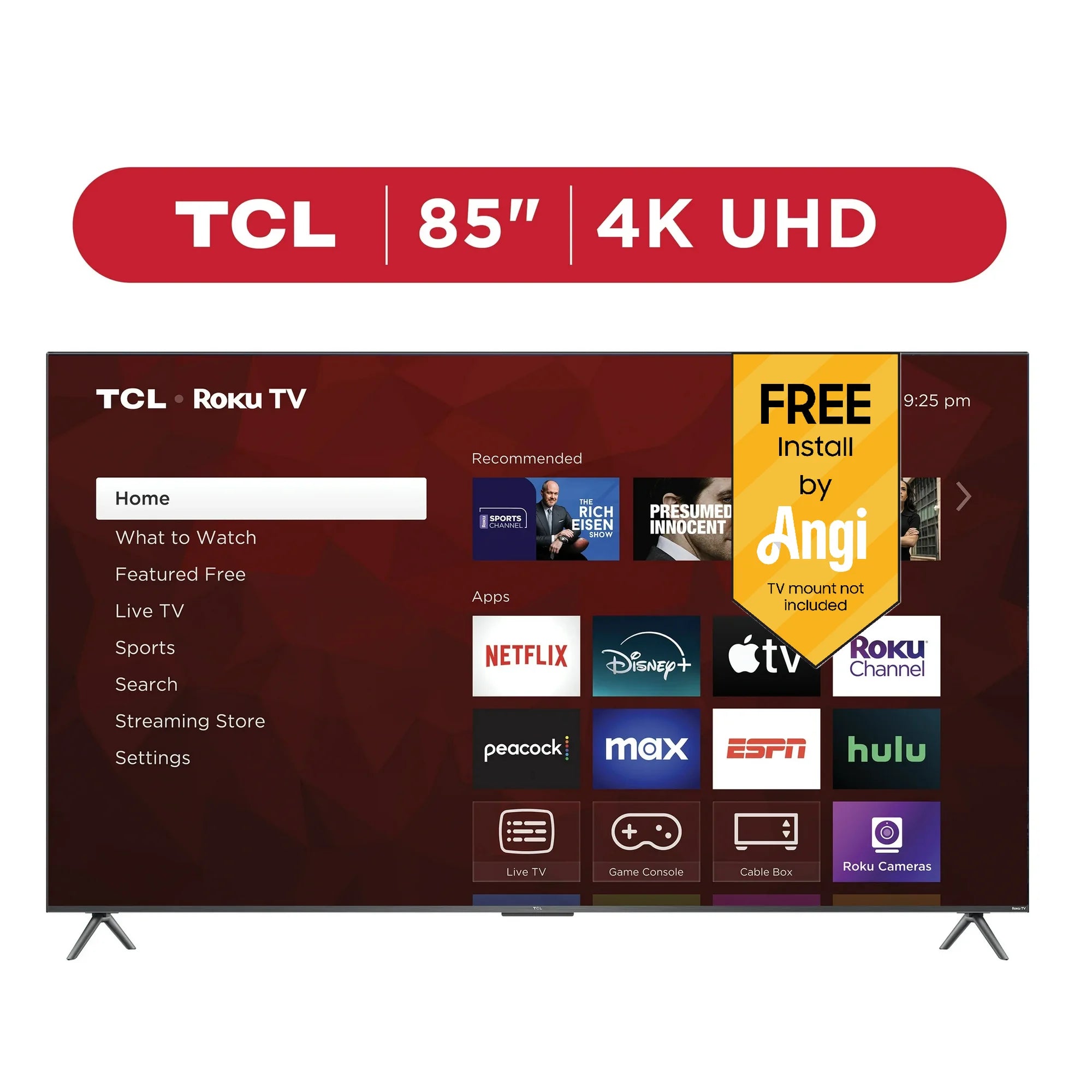 TCL 85" S Class 4K UHD HDR LED Smart TV with Roku TV l 85S410R