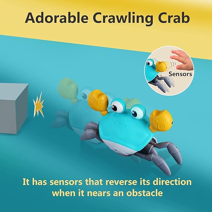 Jouet pour bébé crabe rampant Control Future - Temps sur le ventre pour bébé 