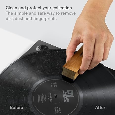 Vinyl Record Cleaning Kit - 5-in-1 Vinyl Record Cleaner Kit Includes Velvet Record Brush, Stylus Brush, Record Cleaning Solution, Cleaning Brush & Storage Bag - Vinyl Cleaning Kit