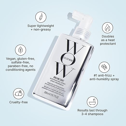 Spray surnaturel COLOR WOW Dream Coat – Gardez vos cheveux sans frisottis et brillants