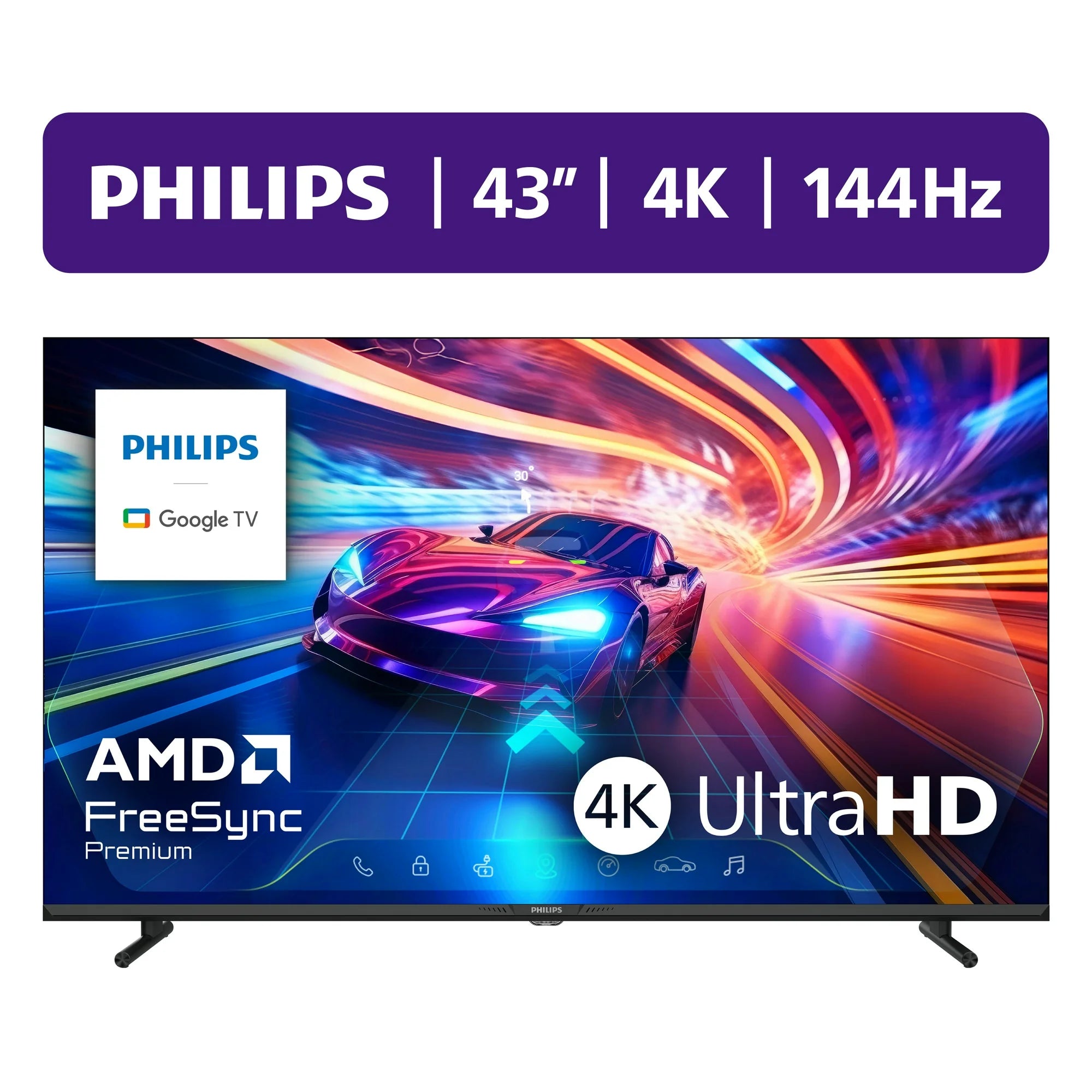 Philips 43” Class 144Hz 4K Ultra HD Gaming + Google Streaming Smart LED TV l 43PUG7674